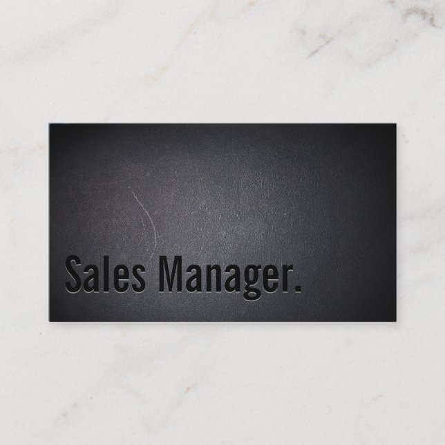 Affärskortet Professionell Black Out Sales Manager Visitkort (Framsida)