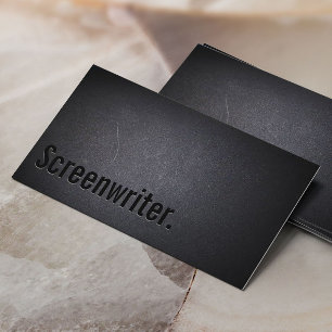 Affärskortet Professionell Black Out Screenwriter Visitkort