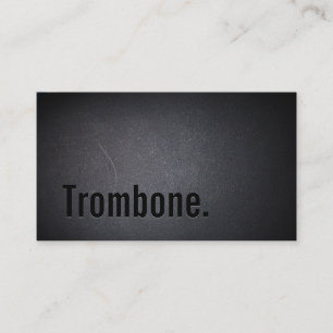 Affärskortet professionell Black Out Trombone Visitkort