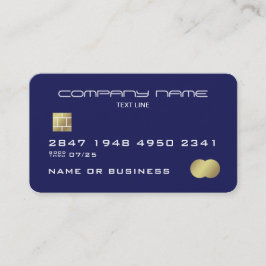 Affärskortet professionell Blue Faux Kredit Card Visitkort