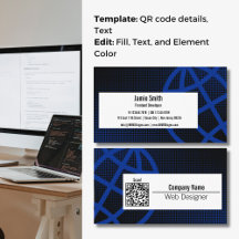 Affärskortet professionell Blue Webben Designer