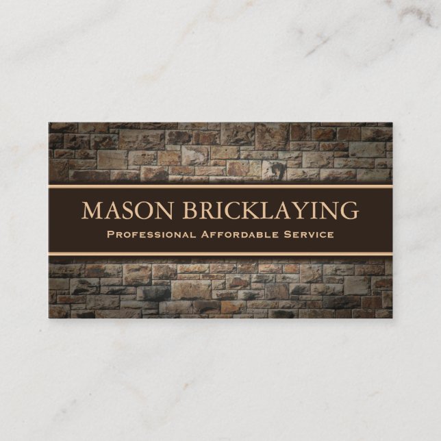 Affärskortet professionell Builder/Brickning Visitkort (Framsida)