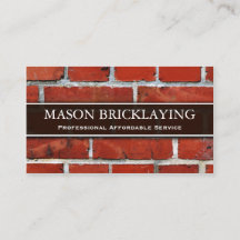 Affärskortet professionell Builder/Brickning