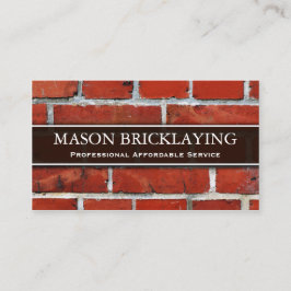 Affärskortet professionell Builder/Brickning Visitkort