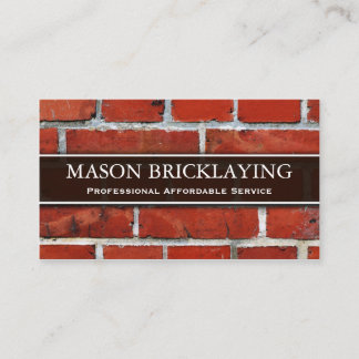 Affärskortet professionell Builder/Brickning Visitkort
