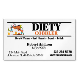 Affärskortet professionell Cobbler Shoair Reparati Magnetiska Visitkort