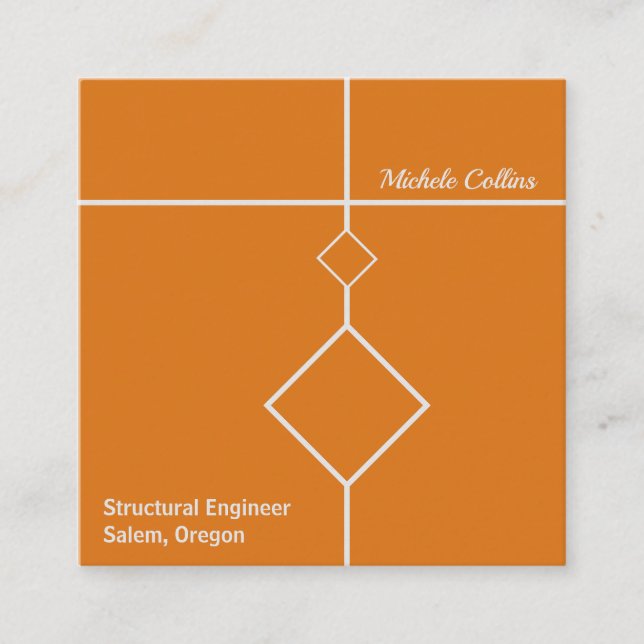 Affärskortet professionell Elegance Square Fyrkantigt Visitkort (Framsida)