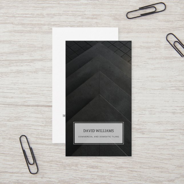 Affärskortet professionell Flooring and Tiler Visitkort (Fram/Back In Situ)