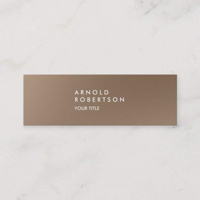 Affärskortet Professionell för Trendiget Slim Brow Mini Visitkort (Framsida)