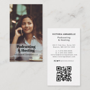 Affärskortet professionell Foto QR-kod Visitkort