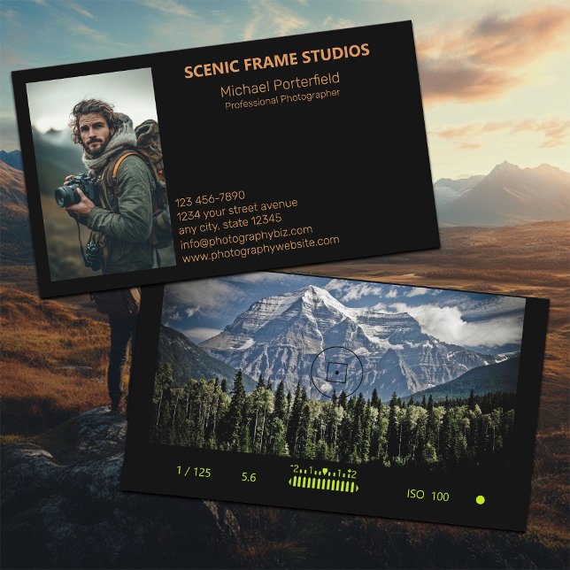 Affärskortet professionell Fotography Visitkort (Skapare uppladdad)
