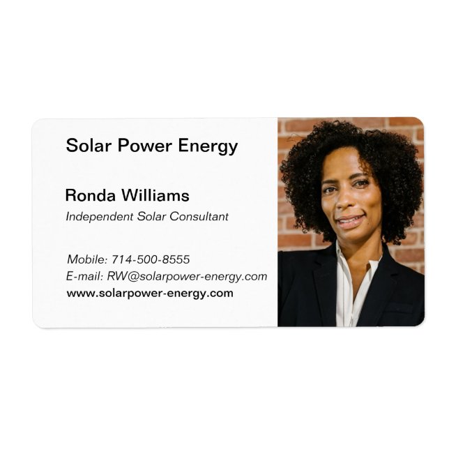 Affärskortet professionell HeadShot Fraktsedel (Framsidan)