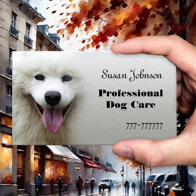 Affärskortet professionell Hund Visitkort (Business card for a professional dog walker or someone grooming and caring for dogs)