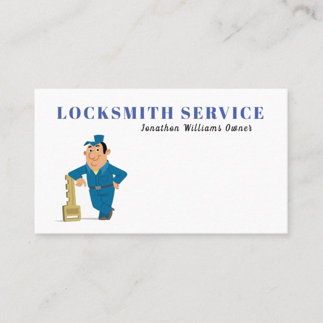 Affärskortet professionell Locksmith Service Visitkort (Framsida)