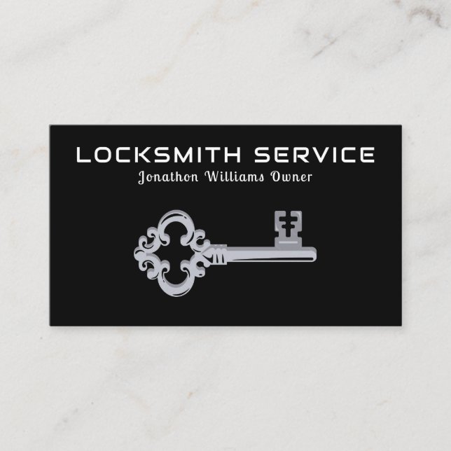 Affärskortet professionell Locksmith Service Visitkort (Framsida)