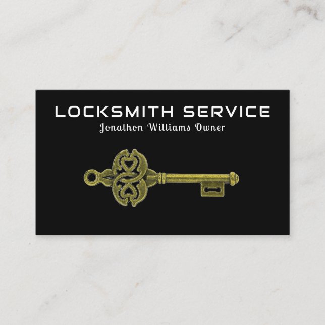 Affärskortet professionell Locksmith Service Visitkort (Framsida)