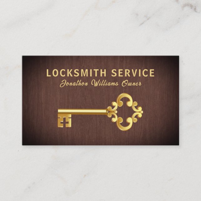 Affärskortet professionell Locksmith Service Visitkort (Framsida)