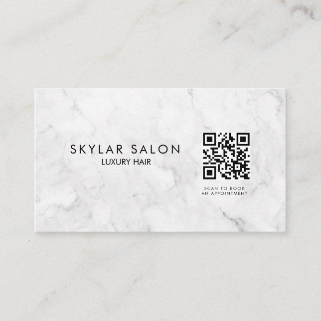 Affärskortet professionell Marble QR-kod Visitkort (Framsida)