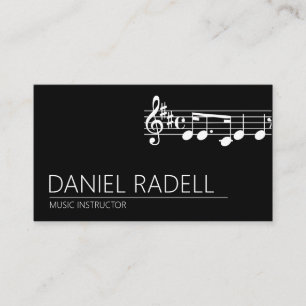 Affärskortet professionell Music Instructor Visitkort