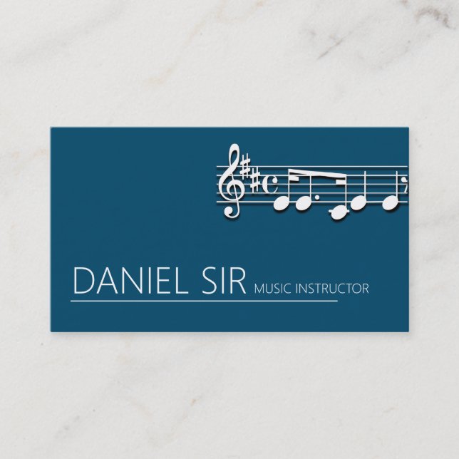 Affärskortet professionell Music Instructor Visitkort (Framsida)