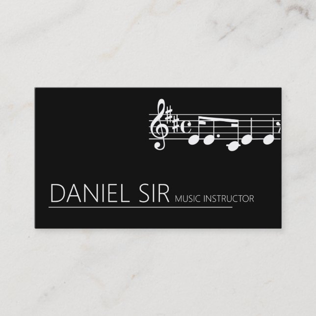 Affärskortet professionell Music Instructor Visitkort (Framsida)