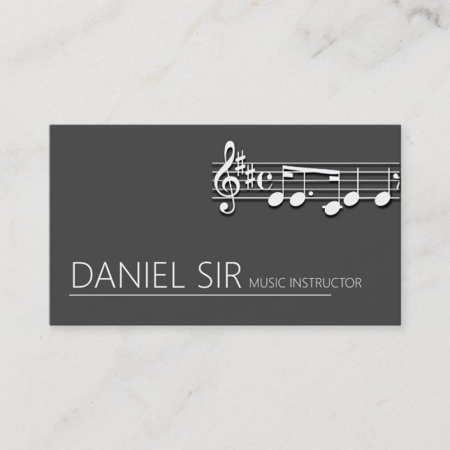 Affärskortet professionell Music Instructor Visitkort (Framsida)