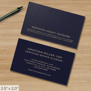 Affärskortet professionell Navy Blue och Guld Visitkort