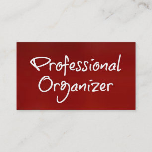 Affärskortet professionell Organizer Brushed Red Visitkort