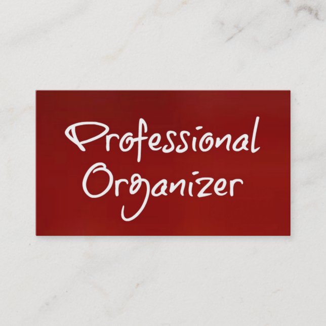 Affärskortet professionell Organizer Brushed Red Visitkort (Framsida)