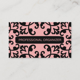 Affärskortet professionell Organizer Damask Visitkort