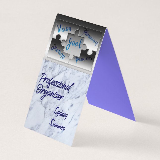 Affärskortet professionell Organizer Visitkort (Baksida)