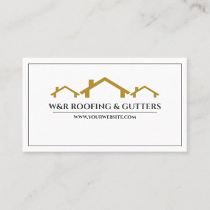 Affärskortet professionell Roofing & Gutters Visitkort