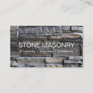Affärskortet professionell Stone Masonry Visitkort