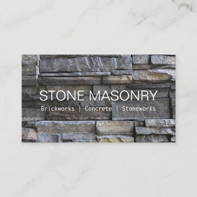 Affärskortet professionell Stone Masonry Visitkort (Framsida)