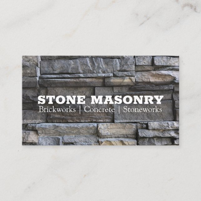 Affärskortet professionell Stone Masonry Visitkort (Framsida)