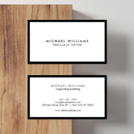 Affärskortet professionell svartvitt visitkort