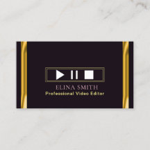 Affärskortet professionell Video Editor Black Guld