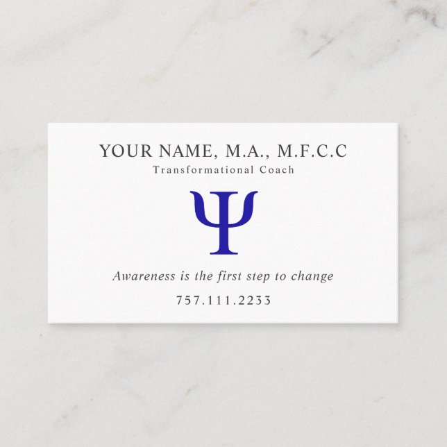 Affärskortet Psi-symbol Visitkort (Framsida)