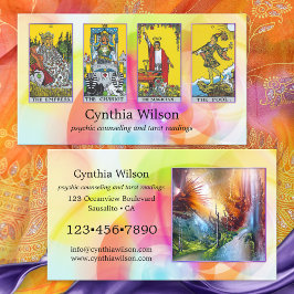Affärskortet Psychic Tarot Reader Photo Visitkort