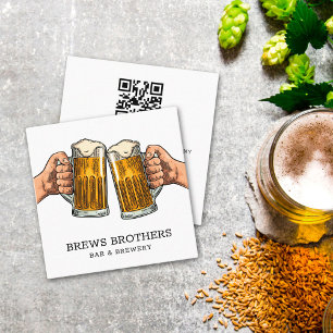 Affärskortet Pub Beer Brewery Shop Fyrkantigt Visitkort
