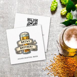 Affärskortet Pub Beer Brewery Shop Fyrkantigt Visitkort