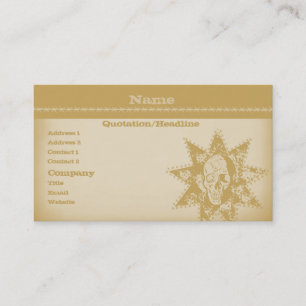 Affärskortet Punk Skull, Golden Beige Visitkort