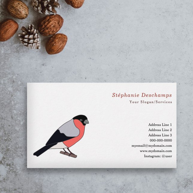 Affärskortet Punktavgränsare Visitkort (Bullfinch Business Card)