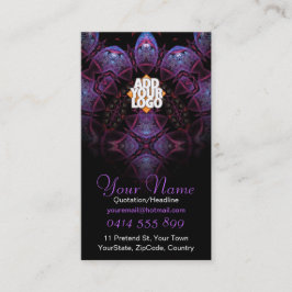 Affärskortet Purplezee v2 Fractal Visitkort