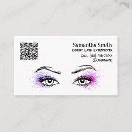 Affärskortet QR för Anpassningsbar av lash-tillägg Visitkort