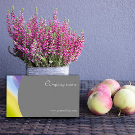 Affärskortet QR grått-lavender med minimal abstrak Visitkort