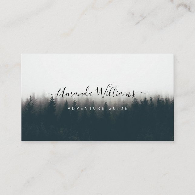 Affärskortet QR-kod för bergshandboken Äventyr Visitkort (Framsida)