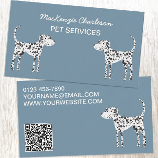 Affärskortet QR-kod för hund Pet Services Visitkort