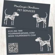 Affärskortet QR-kod för hund Pet Services