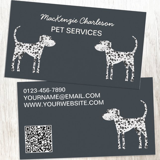 Affärskortet QR-kod för hund Pet Services Visitkort (Skapare uppladdad)